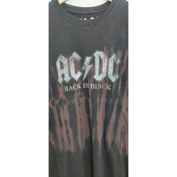 AC/DC Adult Size Medium Shirt Graphic Print Back in Black Short Sleeve - Picture 2 of 8